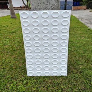 Panneaux muraux 3D en PU - Plaque ronde